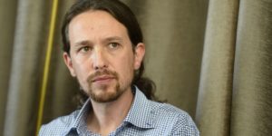 Leader of Podemos, a left-wing party that emerged out of the "Indignants" movement, Pablo Iglesias speaks during a press conference in Madrid on 2014 to speak about the party's eight percent result in last weekend's European elections. Podemos' eight percent win in last weekend's European elections, gave them five seats in the European Parliament. Although they still have a long way to go to really trouble Spain's establishment, the result took many observers by surprise since opinion polls had forecast only a two or three percent vote share for the party. AFP PHOTO / GERARD JULIEN