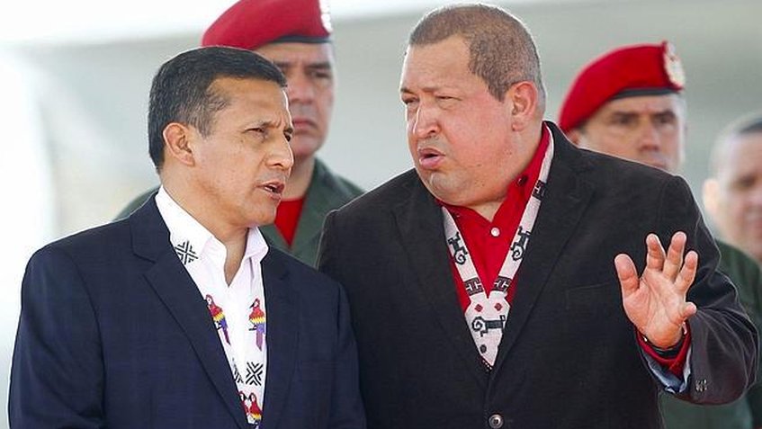 Presidente de Perú, Ollanta Humala, junto a Hugo Chávez | Foto: Archivo