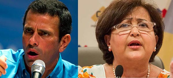 Henrique Capriles / Tibisay Lucena | Imagen referencial