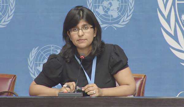 Ravina Shamdasani, portavoz del Alto Comisionado para los DDHH de la ONU