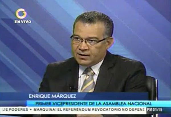 Enrique Márquez, vicepresidente de la Asamblea Nacional | Foto: captura