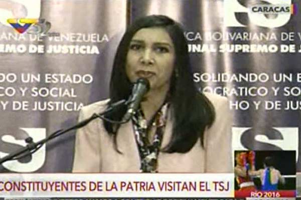 Gladys Gutiérrez, presidenta del TSJ |Foto: Captura de video