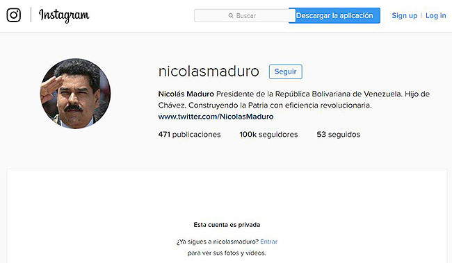 Cuenta de Instagram del presidente Nicolás Maduro | Foto: captura de pantalla
