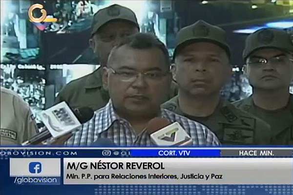 Néstor Reverol, ministro de Interior, Justicia y Paz |Foto: Captura