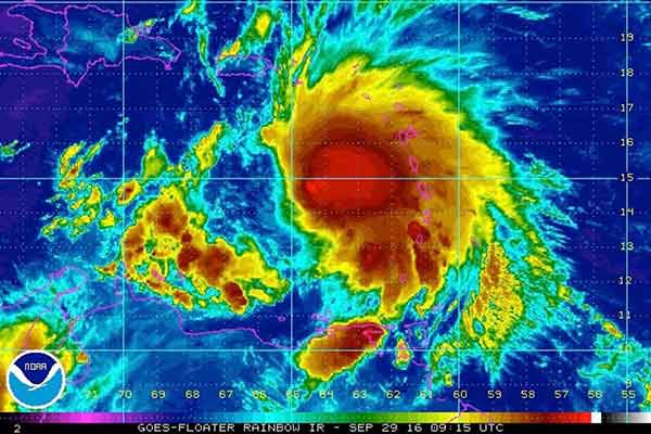 Tormenta tropical Matthew se convirtió en huracán | Foto: vía @TelenoticiasPR 