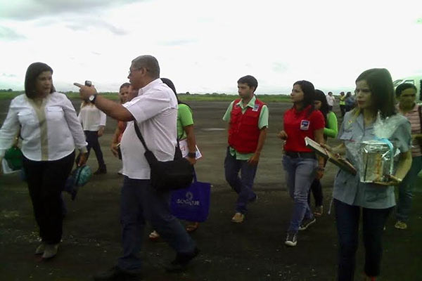 Marleny de Cabello en su arribo al aeropuerto de Guanare | Foto: El Pitazo