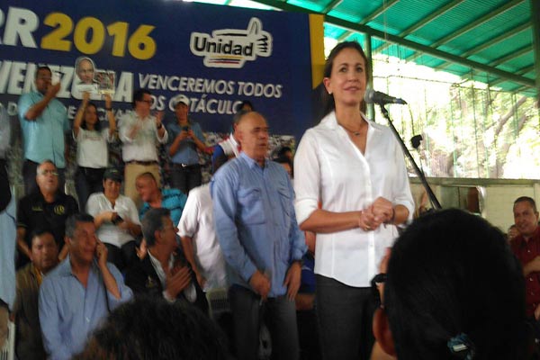 María Corina Machado ofrece un discurso de cara a las condiciones del CNE para el revocatorio|Foto Twitter