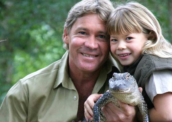 Bindi y su papá, Steve Irwin 'El cazador de Cocodrilos"