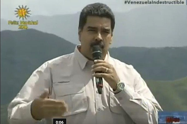 Nicolás Maduro en Aragua | Foto: Captura de video