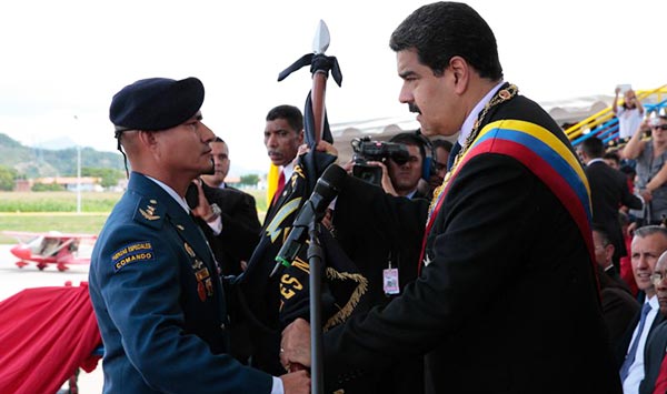 Nicolás Maduro durante la celebración del aniversario 96 de la Aviación | Foto: @PresidencialVen