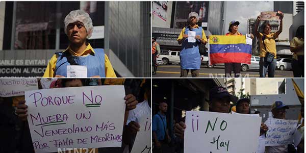 Manifestante exigieron medicinas en la“marcha de los récipes” | Foto: Vía Twitter