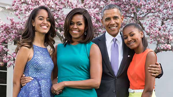 Familia Obama: Malia, Michelle, Barack y Sasha | Foto: GettyImages
