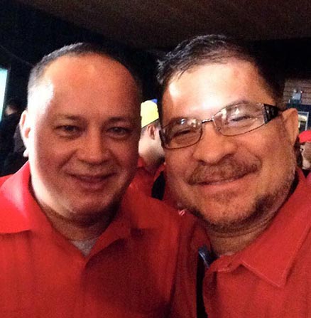 Ricardo Moreno con Diosdado Cabello | Foto: Facebook/ Aporrea