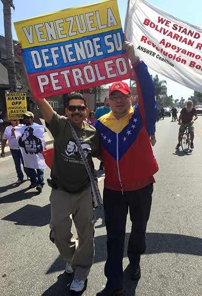 En marcha en apoyo a la Revolución en Los Ángeles | Aporrea