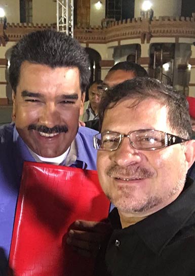 Con el presidente Nicolás Maduro