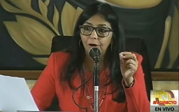 Delcy Rodríguez en rueda de prensa | Foto: captura de video