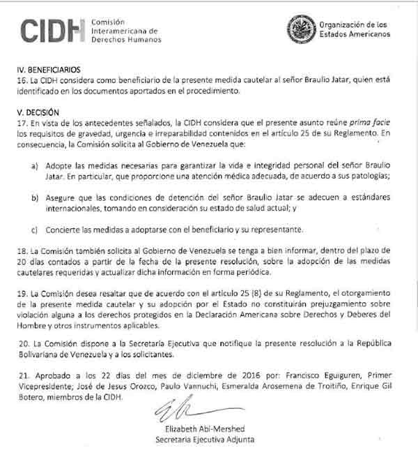 Documento del CIDH