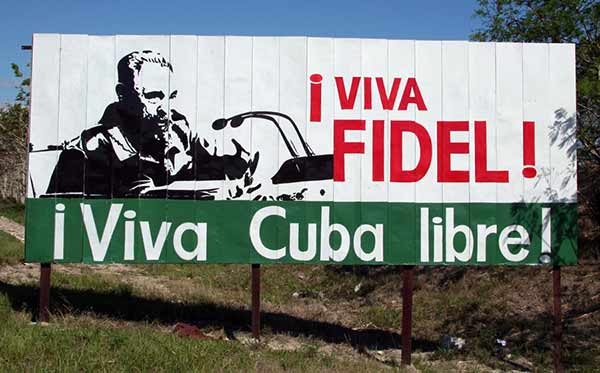Valla de Fidel Castro en Cuba | Foto referencial