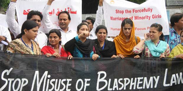 Protesta contra la Ley de Blafemia en Pakistán | Foto: Ángulo 7
