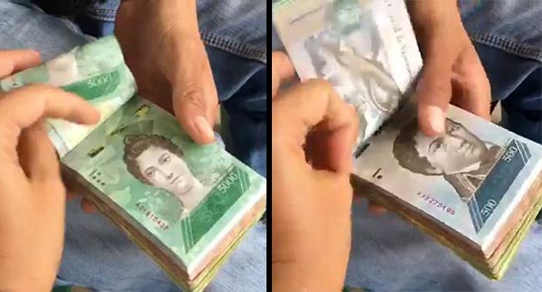 Nuevos billetes en Cúcuta | Fotomontaje: captura de video