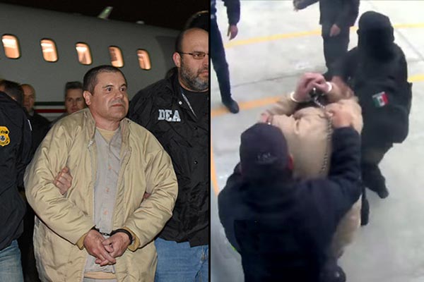 Chapo Guzman siendo extraditado a EE.UU. | Foto: Reuter/ captura de video