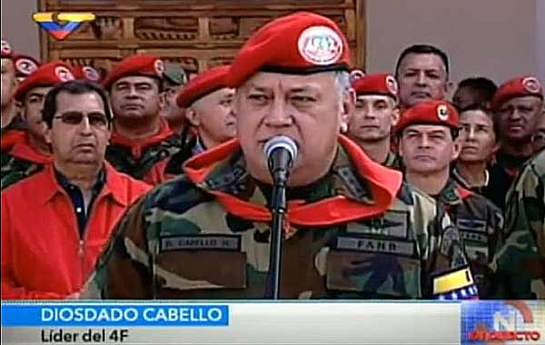 Diosdado Cabello desde el Cuartel de la Montaña | Foto: Captura de video