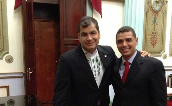 Junto a Rafael Correa, presidente de Ecuador | Foto: Instagram