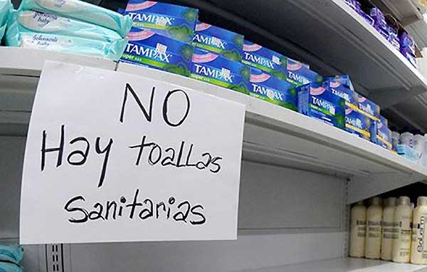 Escasez de toallas sanitarias | Foto referencial