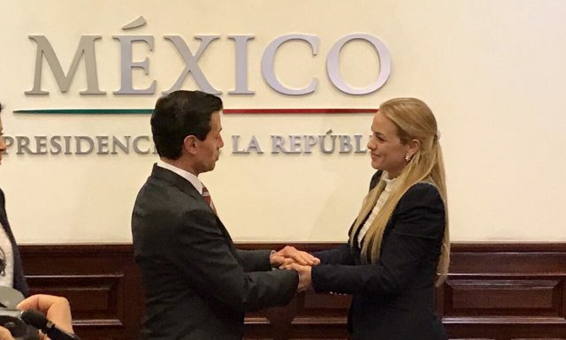 Tintori y Peña Nieto se reunieron para hablar sobre situación de Venezuela | Foto: Twitter