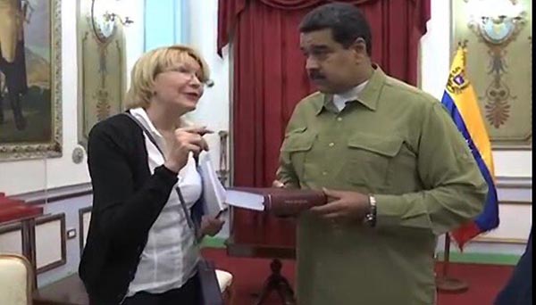 Luisa Ortega Díaz y Nicolás Maduro | Foto: @VillegasPoljak
