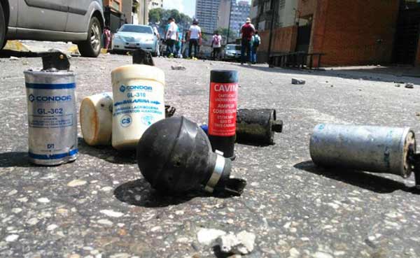 Cartuchos de bombas lacrimógenas | Foto: Archivo