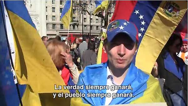 Ucranianos mandaron mensaje de solidaridad a Venezuela | Foto: Captura de video