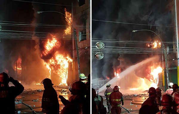 Incendio en Lima deja ocho heridos y cuatro desaparecidos | Fotos: @BomberosOBA 