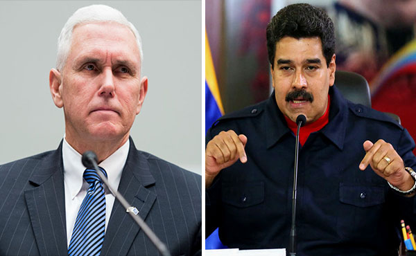 Vicepresidente de EEUU, Mike Pence / Presidente Nicolás Maduro | Composición