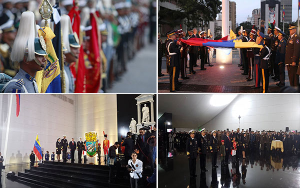 Conmemoran natalicio del Libertador Simón Bolívar en el Panteón Nacional | Composición: NotiTotal