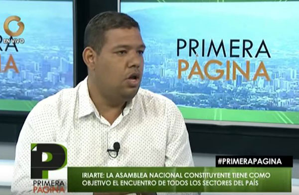Candidato a la ANC por el estado Vargas, Juan Iriarte | Captura de video
