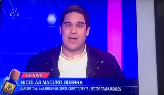 Nicolás Maduo hijo en entrevista para Venevisión | Foto: captura de video
