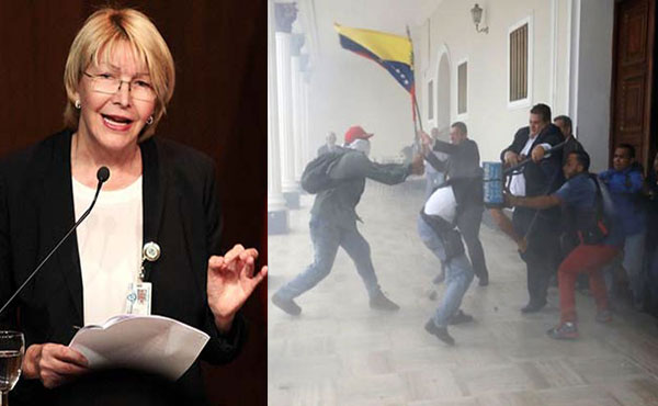 Fiscal General, Luisa Ortega Díaz, pide que cese la violencia tras lo ocurrido en la AN | Composición