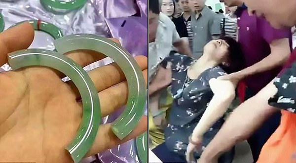 Mujer se desmayó del Shock al romper brazalete |  Crédito: AsianWire