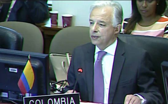 Canciller de Colombia en la OEA | Foto: captura de video