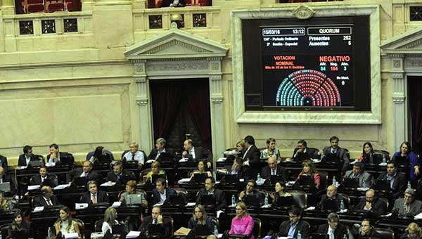 Diputados argentinos en la Cámara | Foto referencial