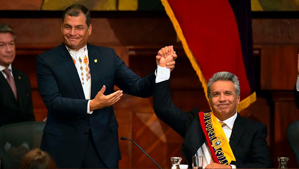 Rafael Correa y Lenín Moreno |Foto: AFP