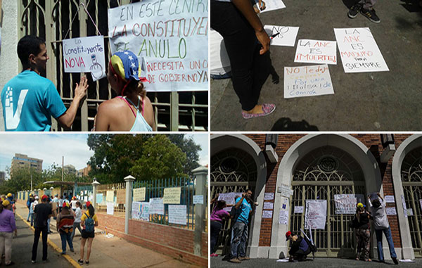 Venezolanos empapelaron centros de votación en rechazo a la ANC | Composición: NotiTotal
