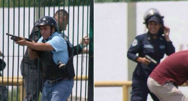 Funcionarios de Poliaragua dispararon contra manifestantes | Foto: Twitter