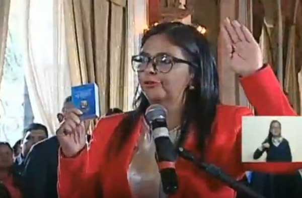 Delcy Rodríguez fue designada presidenta de la ANC | Captura de video