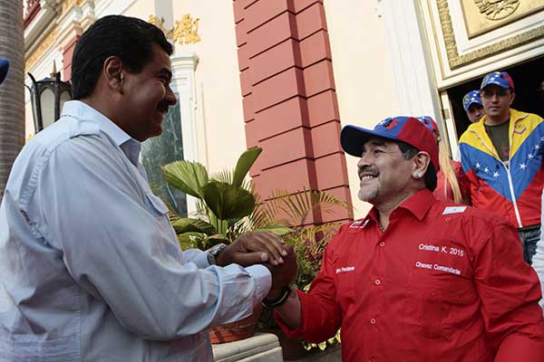 Maradona envía mensaje de apoyo al presidente Nicolás Maduro | Foto cortesía