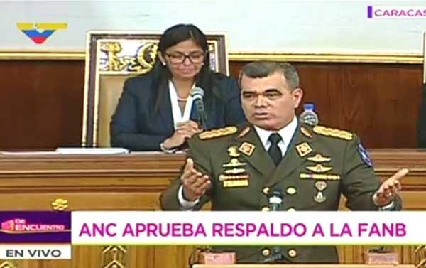 El ministro de Defensa, Vladimir Padrino López | Captura de video