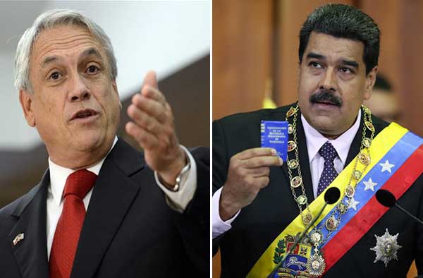 Sebastián Piñera calificó a Maduro de "dictador" | Composición: NotiTotal