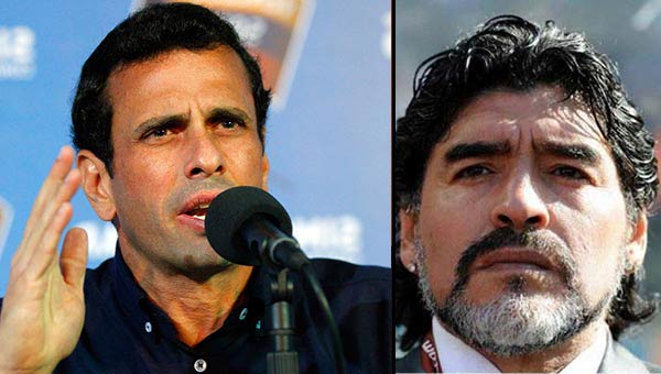 Henrique Capriles responde a Diego Maradona | composición Notitotal