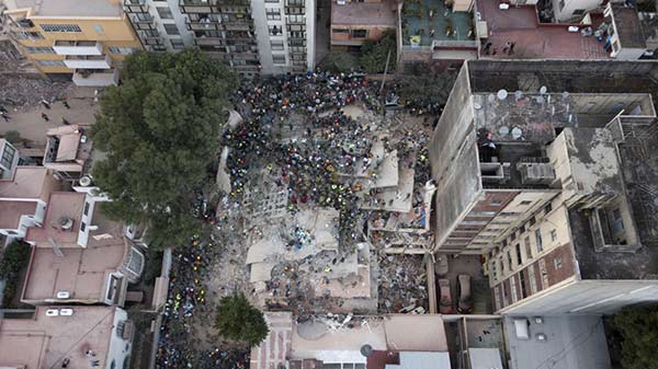 Imágenes aéreas de la devastación tras el terremoto en México | Foto: EFE
